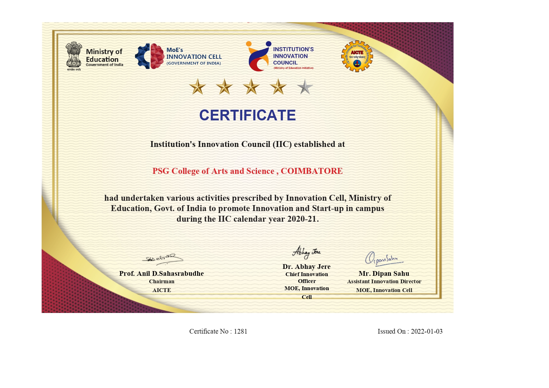 Certificate 2