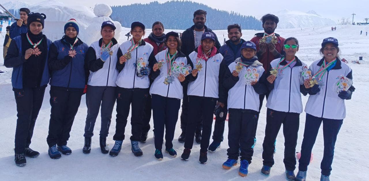 Devadharshini P, a second year M.Com (CS) won a Gold Medal in the Bobsleigh & Skeleton - 2 Women Category and a Silver Medal in the Bobsleigh & Skeleton - 4 Women Category at the 3rd Khelo India Winter Games 2023 held at Gulmarg, Jammu & Kashmir from the 11th to 14th of February.