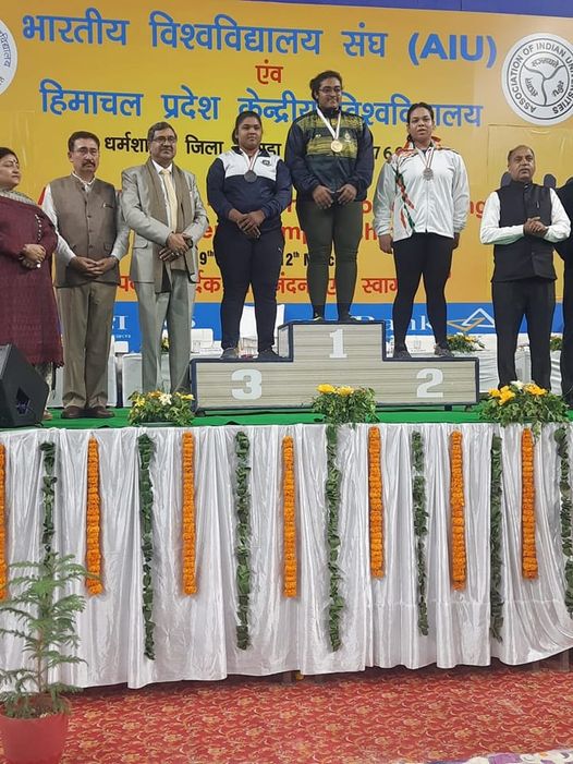 Elakeya. J, PG Diploma in health, fitness and nutrition Secured Bronze Medal in the All India Inter University Powerlifting (Women) Championship